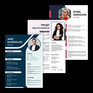 cay işi: Xidmət: Peşəkar CV hazırlanması - Müasir, diqqətt çeken CV - 1 — 1