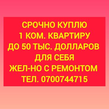 комната с полселением: 1 комната, 40 м², Без мебели