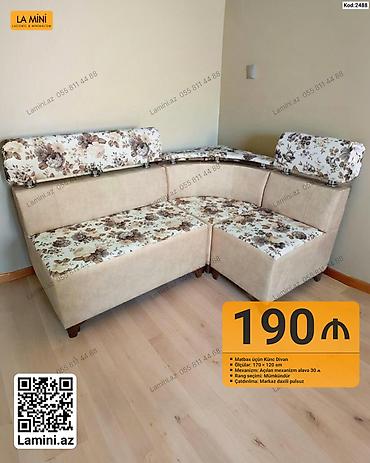 Künc divan, Mətbəx üçün, Parça, Açılan lalafo.az -da Künc divan, Mətbəx üçün, Parça, Açılan