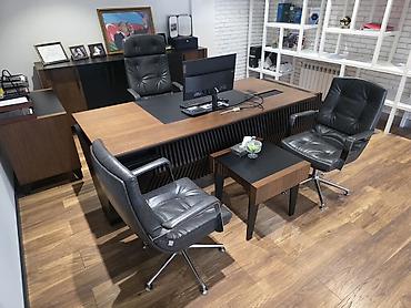 ofis stolları: Ofis mebel dəsti – direktor masasının komplekti Təzə Alınıb 3 aydı — 2
