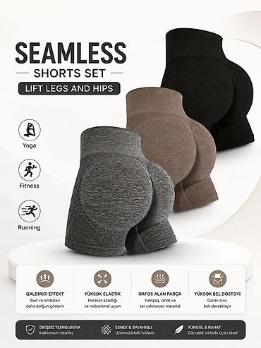 cekme: Seamless ( tikişsiz ) şortlar – ayaqları və ombaları qaldıran model — 1