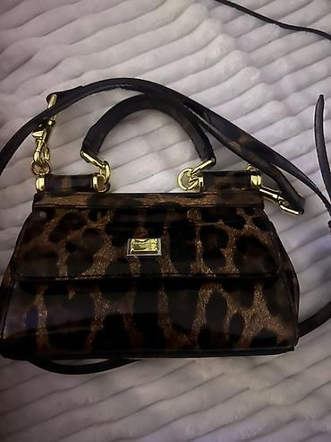 dolce gabanna: Мини-сумка с леопардовым принтом кожа 100% - Формат: мини, аккуратная — 1