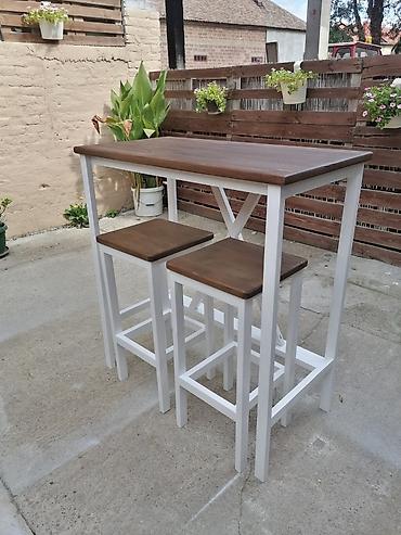 komode bele forma ideale: Bar sto od punog drveta,postolje bukva,gornja površina od lamilirane — 3