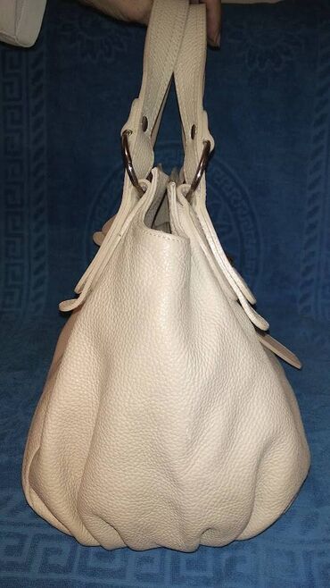 Torbe: Italijanska kožna bež torba Prelepa i prostrana italijanska troba, u — 6