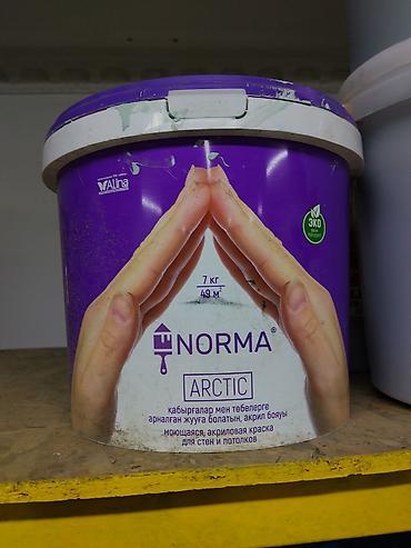 Акриловая краска, Alina Paint Norma Arctic, Для внутренней работы, цвет - Белый, 7 кг, Матовая, Моющаяся
