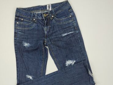 kremowe jeansy: Jeansy, S (EU 36), stan - Dobry