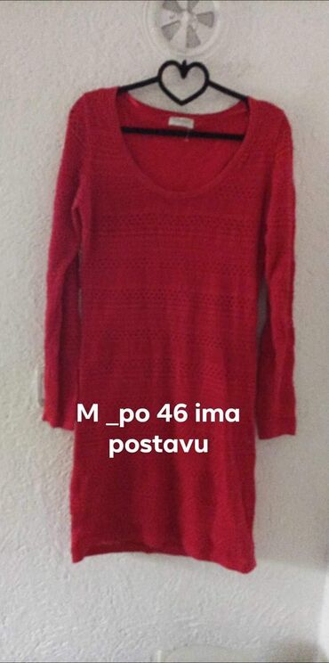 neven krema sa vitaminom e i pantenolom: 9Fashion Woman M (EU 38), color - Red, Oversize, Long sleeves