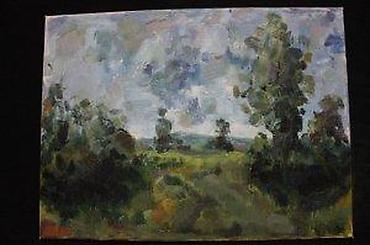 stilsko: SLIKA PEJZAŽ, IMPRESIONIZAM, ULJE NA PLATNU, 40 X 30 | Slika sa — 4