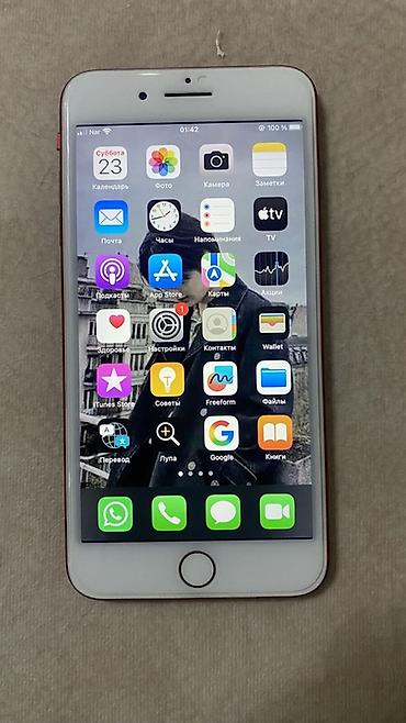 iphone 7 plus kabro: IPhone 8 Plus, 256 GB, Qırmızı, Simsiz şarj — 4