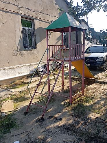 детский игровой набор черепашки ниндзя: Uşaq oyun kompleksi – metal konstruksiyalı qüllə və enişli slayd - — 2