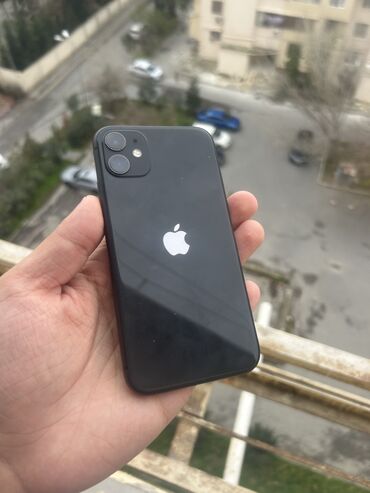 işlenmiş iphone 11: IPhone 11, 64 GB, Qara, Face ID, Simsiz şarj