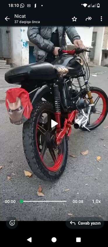 турбо аз азербайджан продажа авто: Custom moped/motosiklet – krossover üslublu - Rənglər: qara gövdə