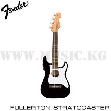 гавайская гитара: Укулеле концерт Fender Fullerton Stratocaster Black Fullerton Strat®