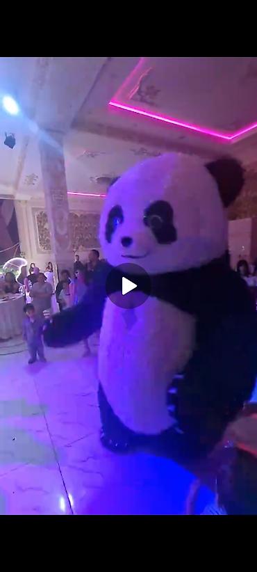 animatorlar bakida: Panda maskot ilə tədbir əyləncəsi - Böyük ölçülü panda maskotu ilə — 1