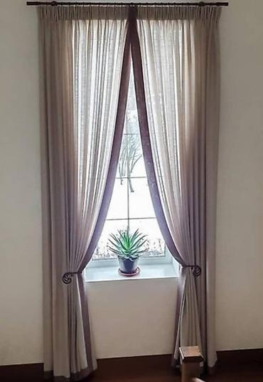 Шторы и занавески: Комплект штор, Жаккард, С тюлем в комплекте, Изготовление на заказ, Новый, Для зала — 13