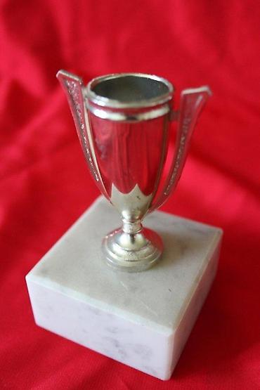 Značke, ordenje i medalje: STARI PEHAR SA MERMERNIM POSTOLJEM | Stari mali pehar sa mermernim — 3