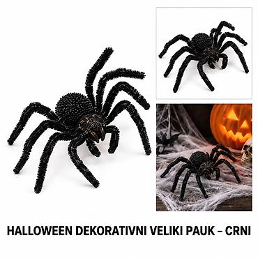 KMT Halloween dekorativni veliki pauk – crni HW-015 Opis: - Veliki