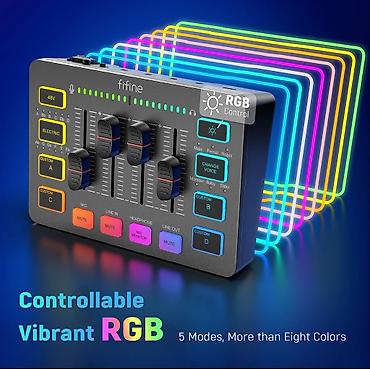 микшерный пульт behringer: 🎛️ FIFINE AmpliGame SC3 — 4-канальный RGB-микшер для профессионального — 4