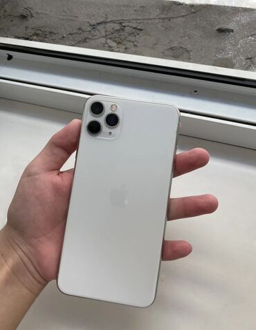 купить копию айфон 11 про макс: IPhone 11 Pro Max, Колдонулган, 64 ГБ, White Titanium, Заряддоочу түзүлүш, Коргоочу айнек, Каптама, 92 %