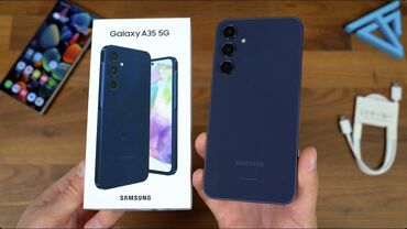 internet oturucu: Samsung Galaxy A35, 256 GB, rəng - Göy, Sensor, Barmaq izi, Simsiz şarj