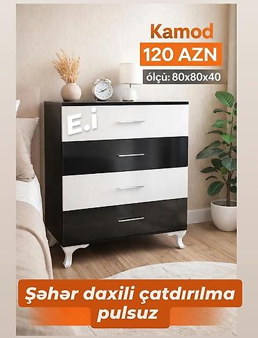 Komodlar: Kamod – 120 AZN Ölçü: 80x80x40 sm - 4 çekməcəli, geniş saxlama imkanı — 1