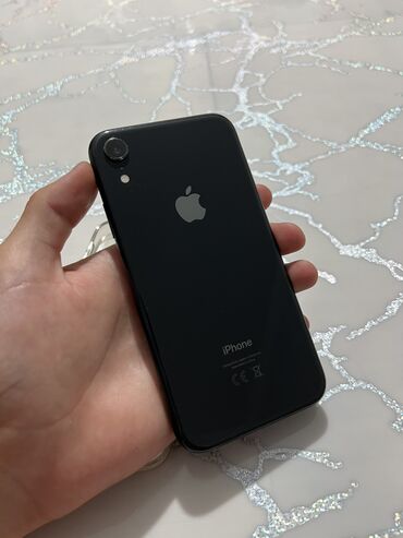 купить бу телефон в ломбарде: IPhone Xr, Колдонулган, 64 ГБ, Кара, Каптама, 85 %