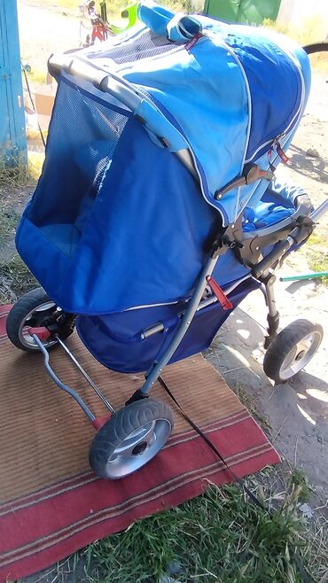 Коляски: Коляска, цвет - Голубой, Б/у — 6