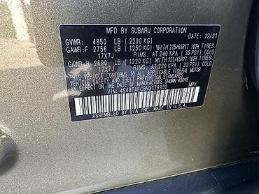 Subaru: Subaru Outback: 2022 г., 2.5 л, Вариатор, Бензин, Внедорожник — 10