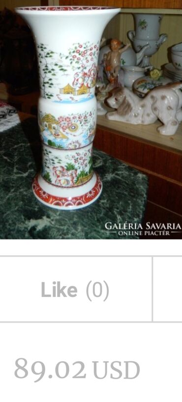 Ostali kućni dekor: Vaza nova 70te,rucno oslikana Istocna Nemacka. Porcelanska — 12