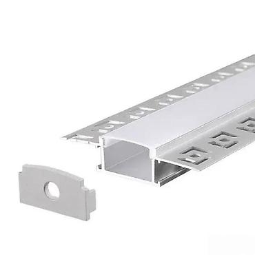 Ostali elektro materijali: ALUMINIJUMSKI PROFIL ZA LED TRAKE 2M UGRADNI RIGIPS PROFIL | — 2