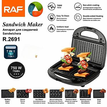 №: 14225 Məhsulun adı: Sendviç cihazı RAF R.2691 Black 750W Brend