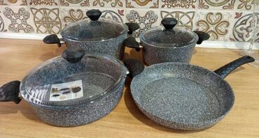 Tava-qazan dəstləri: Tava, Qazan, rəng - Boz