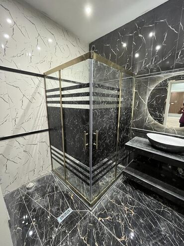 Duş kabinaları, arakəsmələr: Yeni Üstü açıq kabina, Düzbucaqlı, Pulsuz çatdırılma, Ödənişli çatdırılma — 5