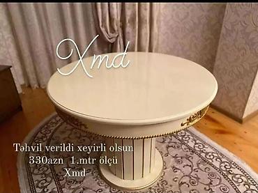 круглый стол на заказ: Klassik üslubda dairəvi yemək masaları - Ölçü variantları: - 1 metr — 1
