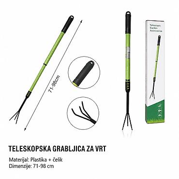 KMT Plastični teleskopski duga drška 3 501789 Praktičan alat za