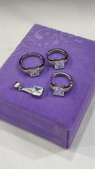 Серебряные наборы украшений: Серебряный набор  под Карьтие Серебро 925 пробы Размеры имеются — 12