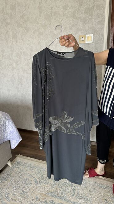 sifon: Вечернее платье, Миди, 2XL (EU 44)