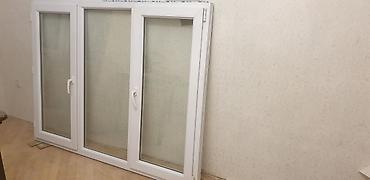pencere: İşlənmiş İkiqat şüşə paketi Plastik pəncərə, Еni: 138 sm, Uzunluğu: 182 sm — 3