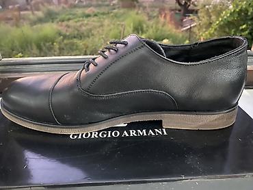 Туфлилер: Эркектердин туфлиси, 42, 42.5, Giorgio Armani, Колдонулган, түсү - Кара — 3