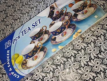 cay destleri: Çay dəsti, rəng - Qızılı, Farfor, 12 nəfərlik, Rusiya — 3