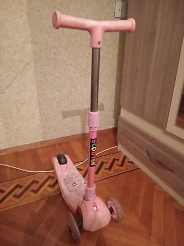 scooter ucuz: Uşaq skuterı – 3 təkərli, çəhrayı rəng - Rəng: çəhrayı - — 1