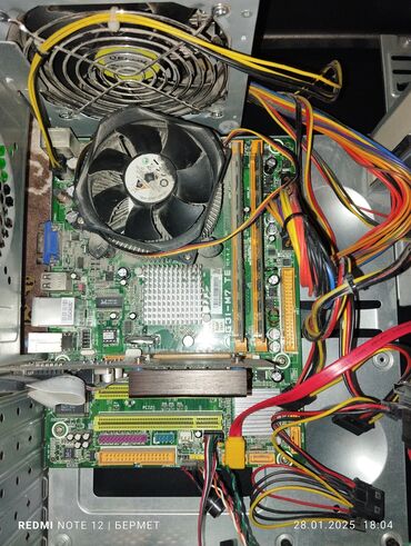 материнка 775: Материнская плата, Б/у, Biostar, LGA775, Micro-ATX, Для ПК