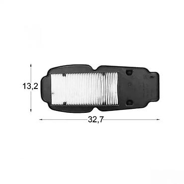 Filter vazduha za skuter/motor – pravougaoni uložak sa plastičnim