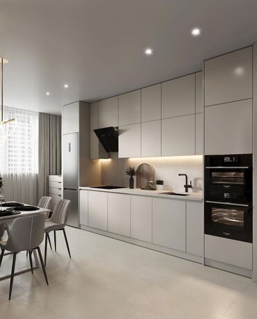 Sifarişlə mətbəx mebeli: Sifarişlə mətbəx dəsti, Özü çəkən petlələr, MDF, Kredit var, Pulsuz çatdırılma — 6