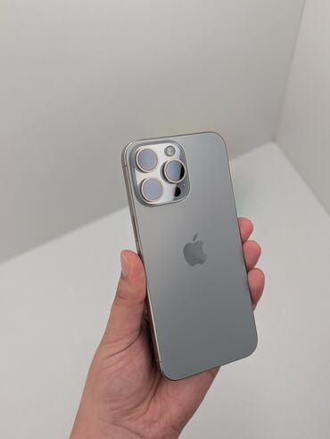 Apple iPhone: IPhone 15 Pro Max, Б/у, 512 ГБ, Natural Titanium, Защитное стекло, Чехол, Коробка, В рассрочку, 92 %