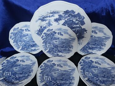 Kuhinjski setovi: Servis za torte,kolace engleski Enoch Wedgwood iz 70ih. Servis je — 4