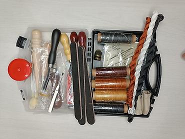 Аксессуары для шитья: Набор по работе с кожей. пробойники, кромкорезы, стикер, ножницы — 2