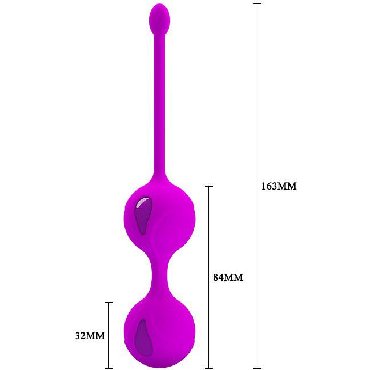 кегеля: Силиконовые вагинальные шарики Кегеля на сцепке со смещенным цетром