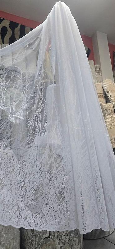 Zavese i draperije: Zavese – bela voil/til kolekcija sa dezenima - Materijal: lagan — 16