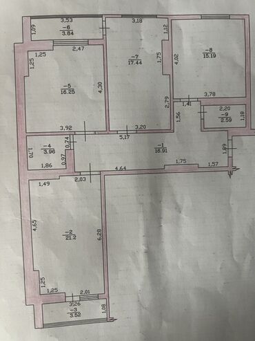 купить дом в бишкеке строка: 3 бөлмө, 101 кв. м, Элитка, 6 кабат, ПСО (өзү оңдоп түзөтүп бүтүү үчүн)